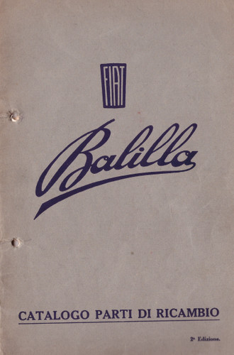 Fiat balilla catalogo - fiat,
